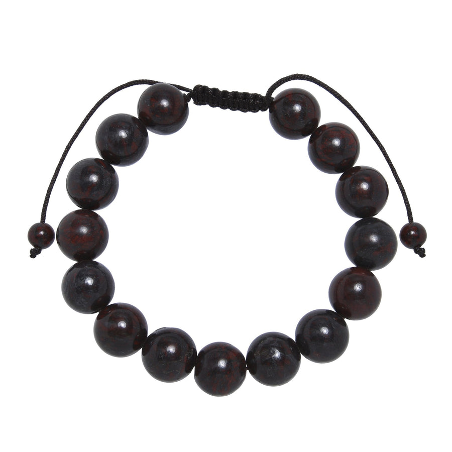 Brecciated Jasper Stone Braided Bracelet B4154-12MM