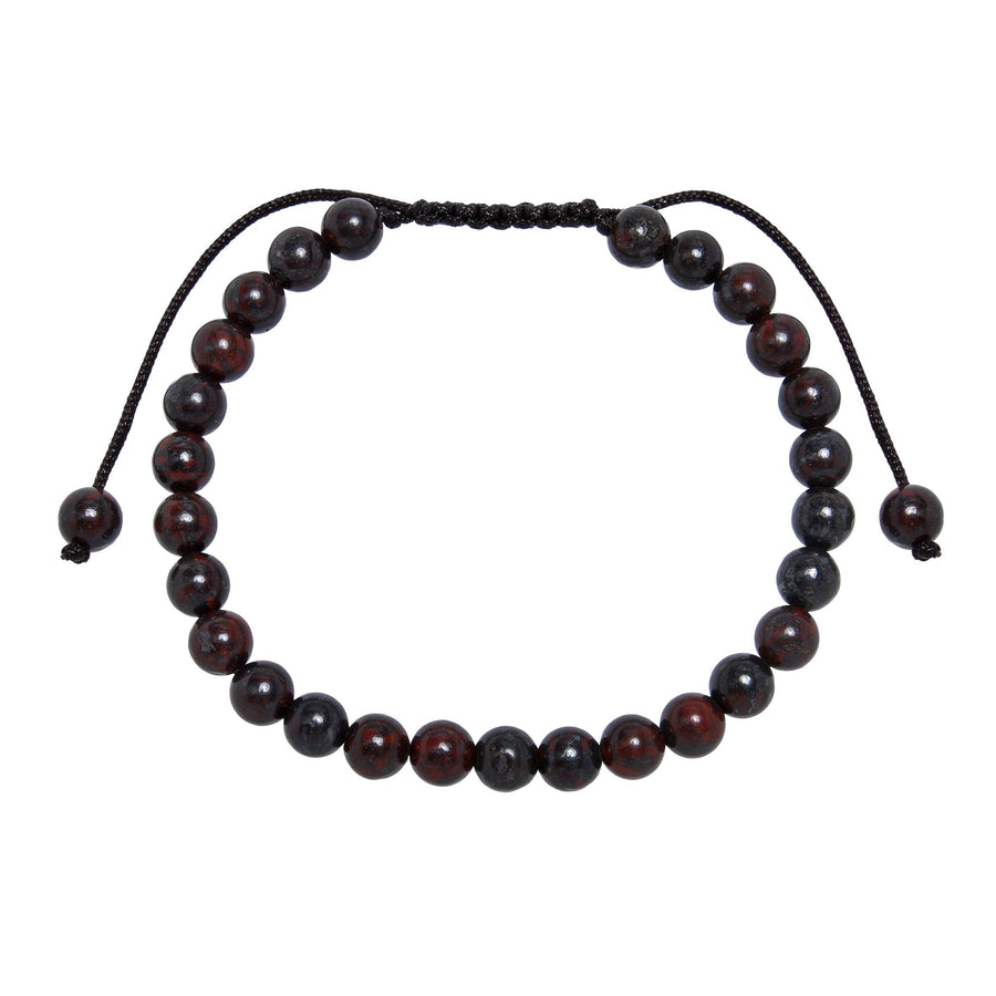 Brecciated Jasper Stone Braided Bracelet B4154-6MM