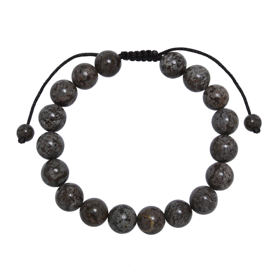 Red Snowflake Stone Braided Bracelet B4157-10MM