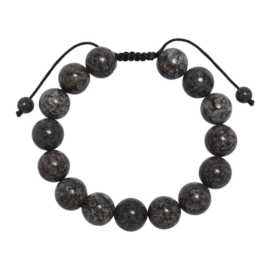 Red Snowflake Stone Braided Bracelet B4157-12MM
