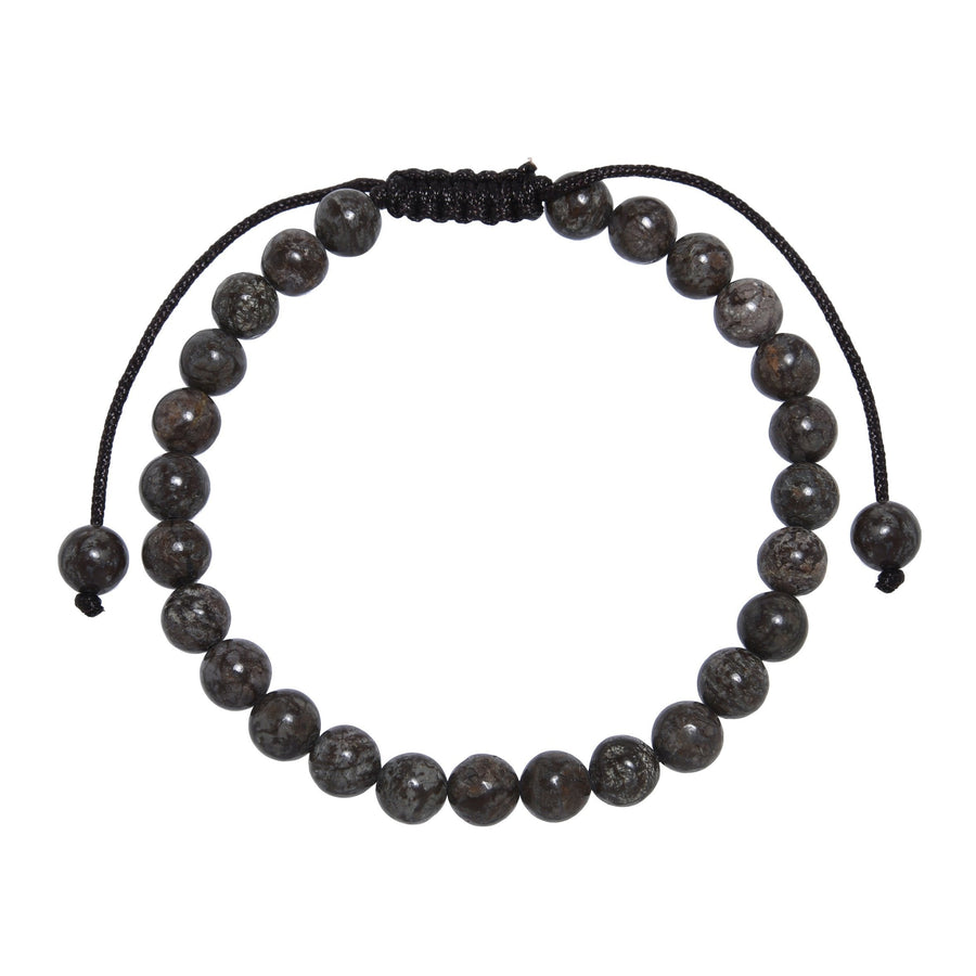 Red Snowflake Stone Braided Bracelet B4157-6MM