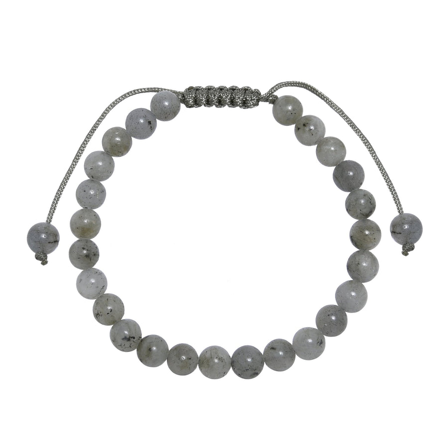 Labradorite Stone Braided Bracelet B4161-6MM