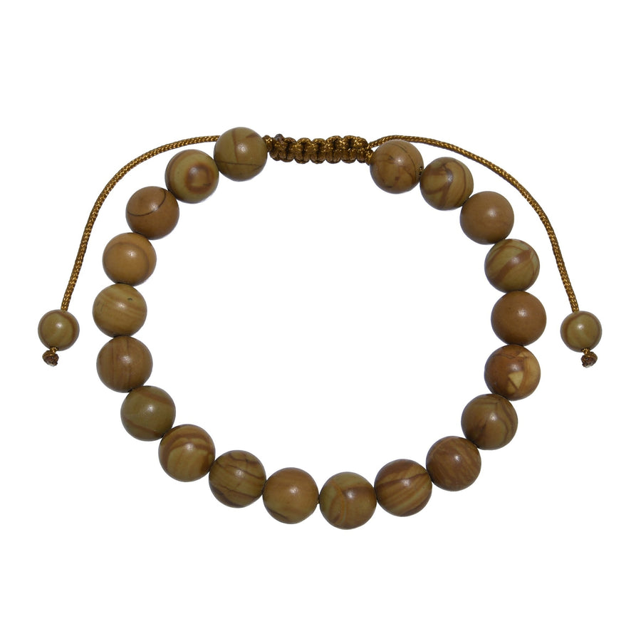 Woodenline Jasper Stone Braided Bracelet B4163-8MM