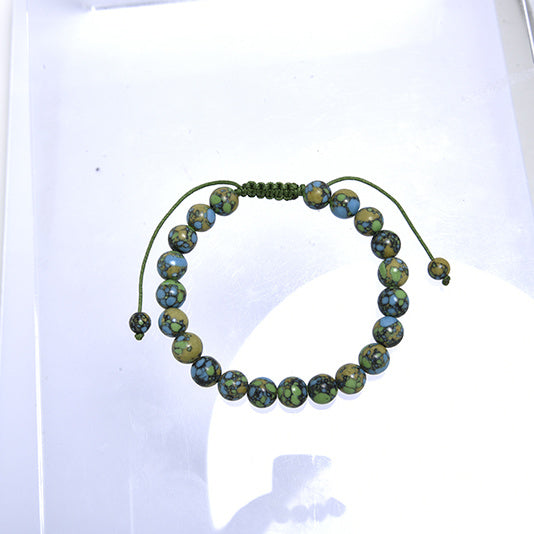 Tricolor Emperor Jasper Braided Bracelet B4165-12MM - view 7