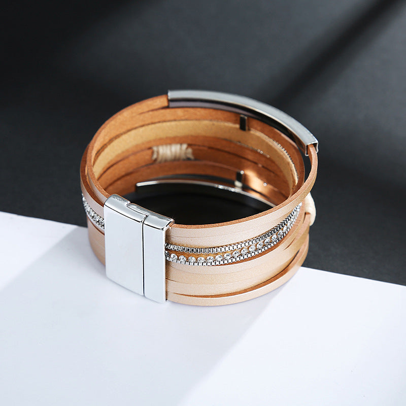 Feather Multilayer Leather Magnetic Bracelet B4189 - view 7