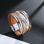 Feather Multilayer Leather Magnetic Bracelet B4189 - view 8