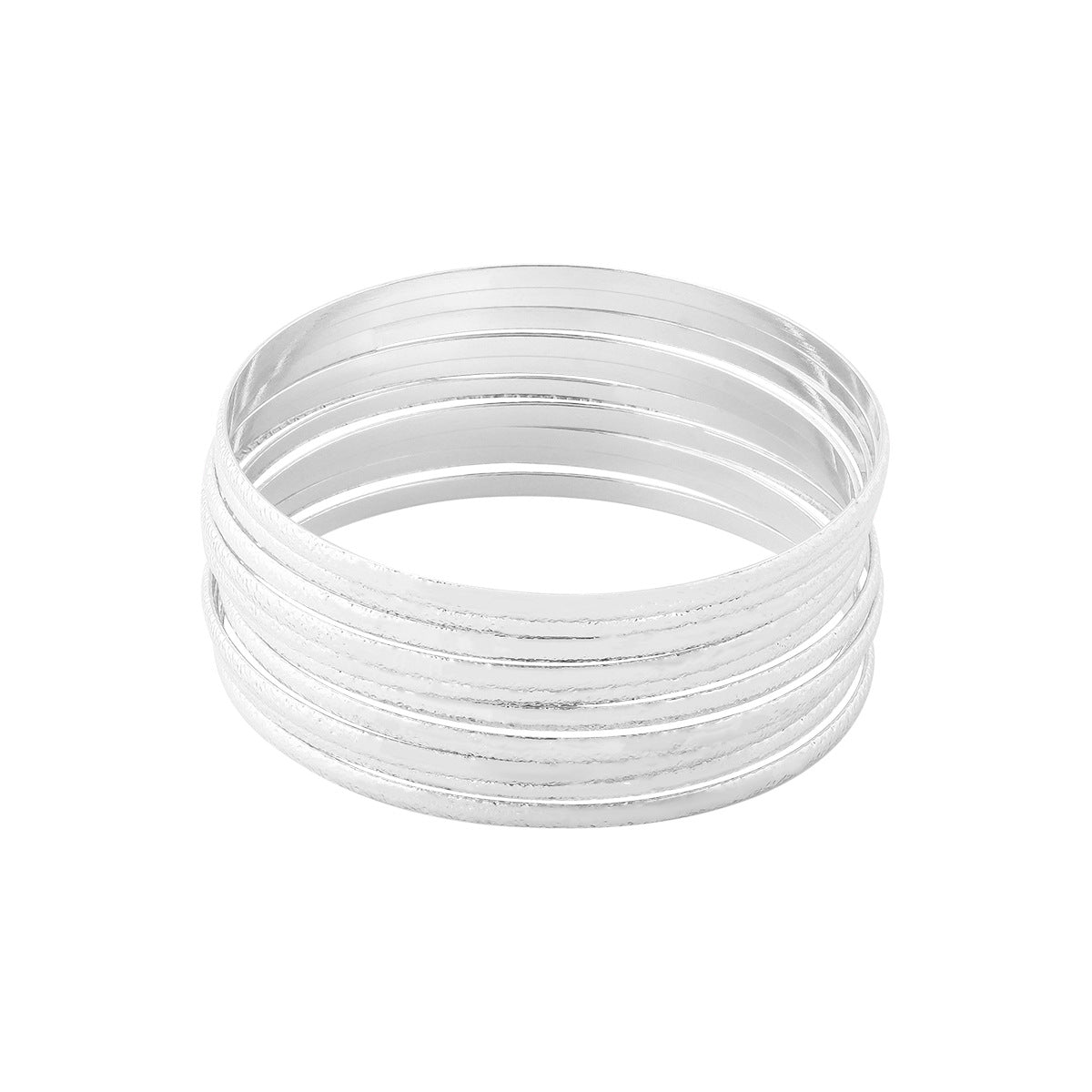 Stylish Set of 10 Gold Bangle Bracelets B4196-SET