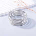 Stylish Set of 10 Gold Bangle Bracelets B4196-SET
