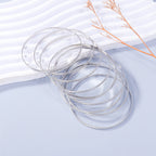 Stylish Set of 10 Gold Bangle Bracelets B4196-SET
