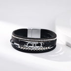 Heart-Shaped Leatherette Magnetic Bracelet B4289 - view 11