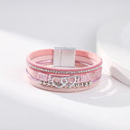 Heart-Shaped Leatherette Magnetic Bracelet B4289 - view 12