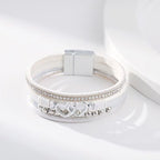 Heart-Shaped Leatherette Magnetic Bracelet B4289 - view 2