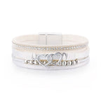 Heart-Shaped Leatherette Magnetic Bracelet B4289 - view 5