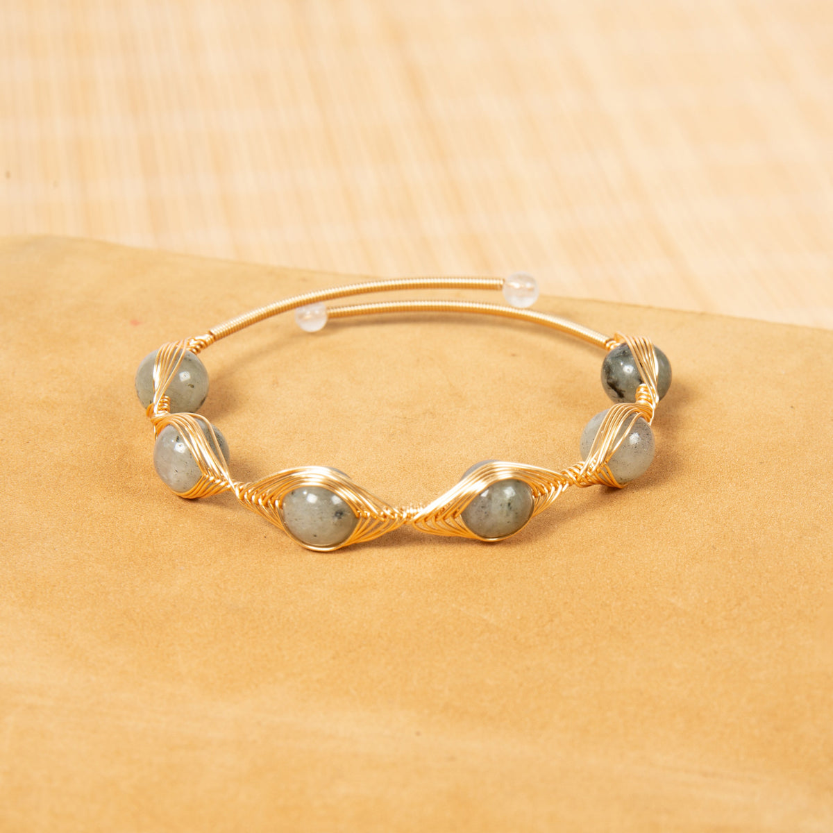 Mixed-Stone Copper Handmade Bracelet B4333 - view 2