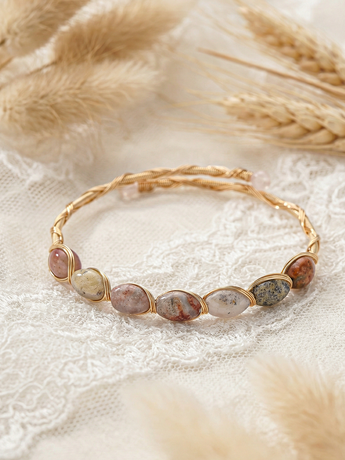 Bohemian Natural Stone Handmade Bracelet B4337 - view 13