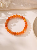 Colored Glass Stone Stretch Bracelet B4353-8MM