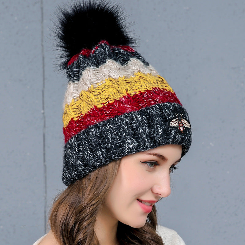 BEE Pompom Knitted Beanie C0243