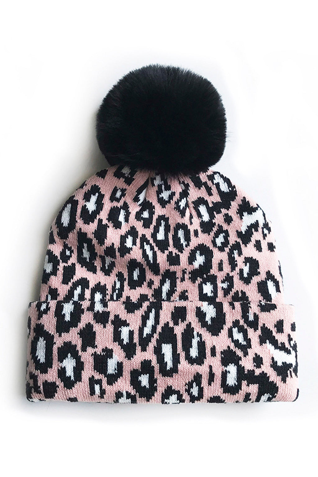 Animal Pattern Pompom Beanie C0246