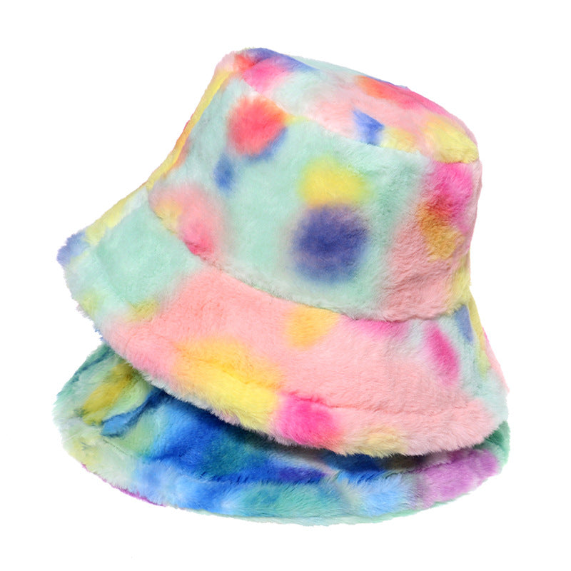 Tie-dye Plush Fisherman Hat C0272