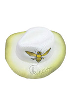 Bee Printed Straw Fedora Hat C0370