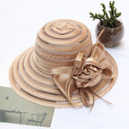Floral Organza Fedora Hat C0414