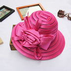 Floral Organza Fedora Hat C0414