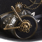 Gothic Skull Gear Stud Rose Glasses Hat C0421