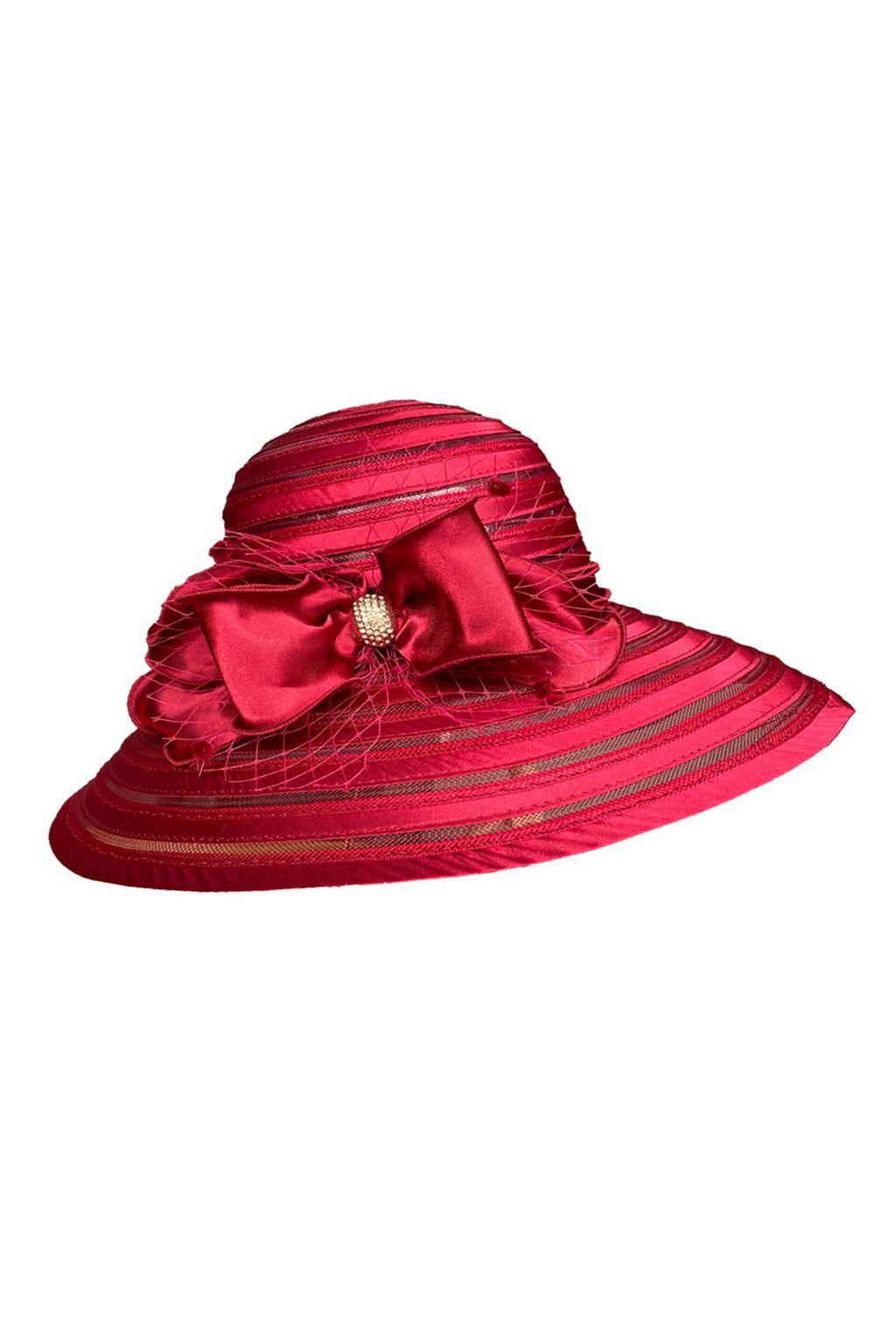 Bow Wide Brim Fedora Hat C0459
