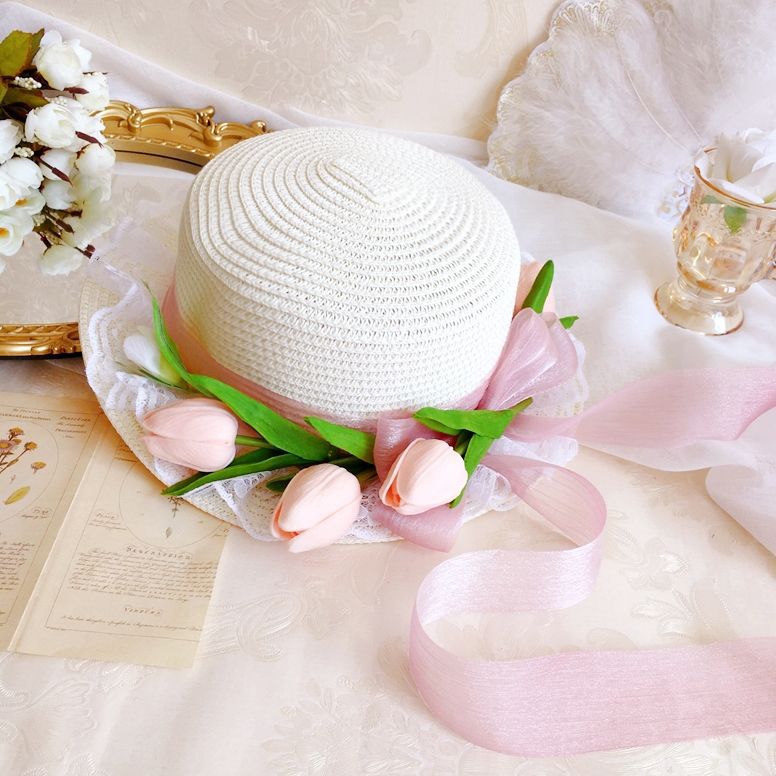 Tulip Straw Fedora Hat C0634
