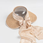 Bow Straw Fedora Hat C0689