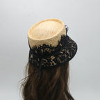 Floral Lace Straw Bucket Hats C0690