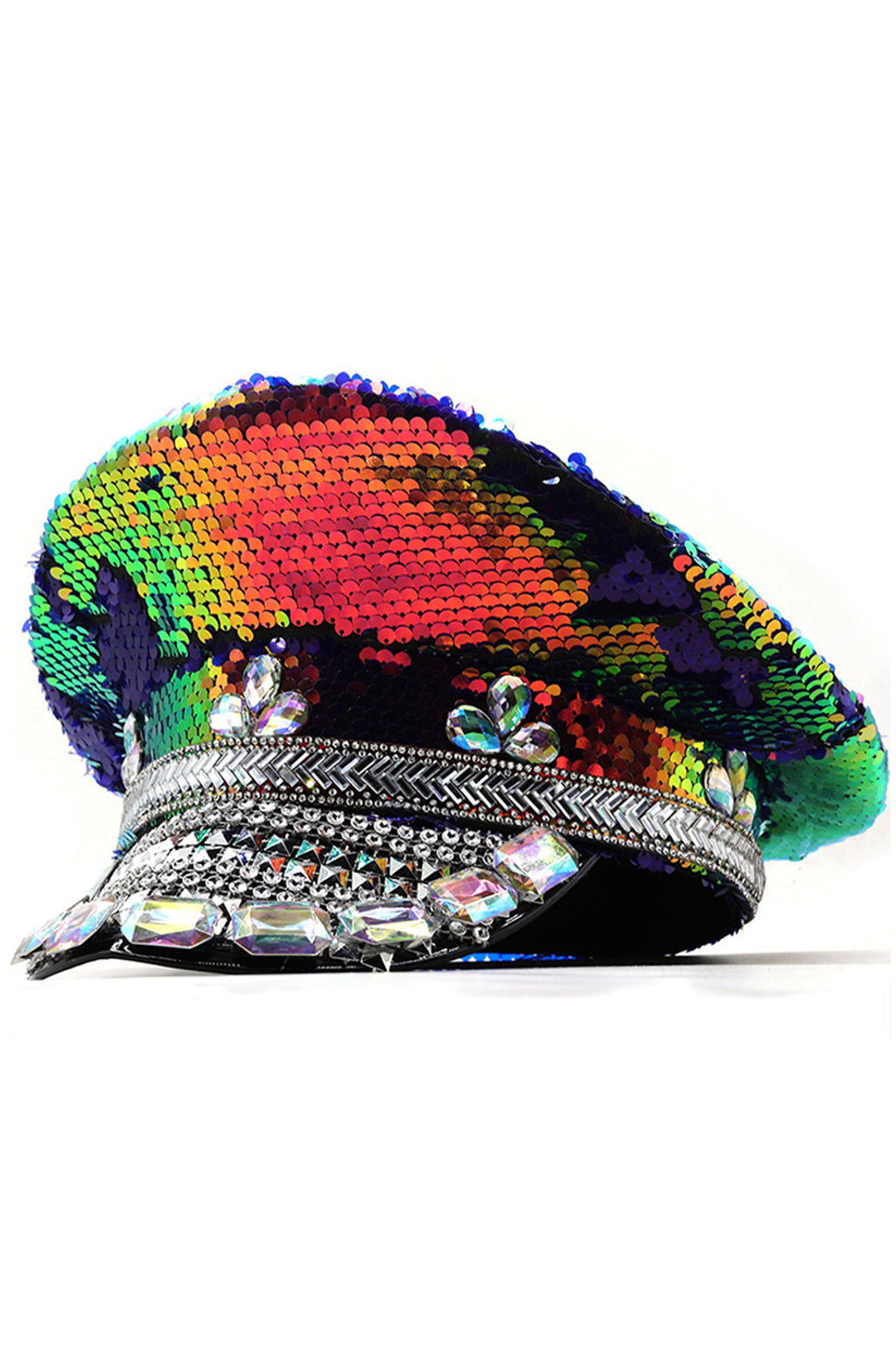 Sequins Rhinestone Jazz Hat C0694