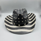 American Flag Cowboy Straw Hat C0817