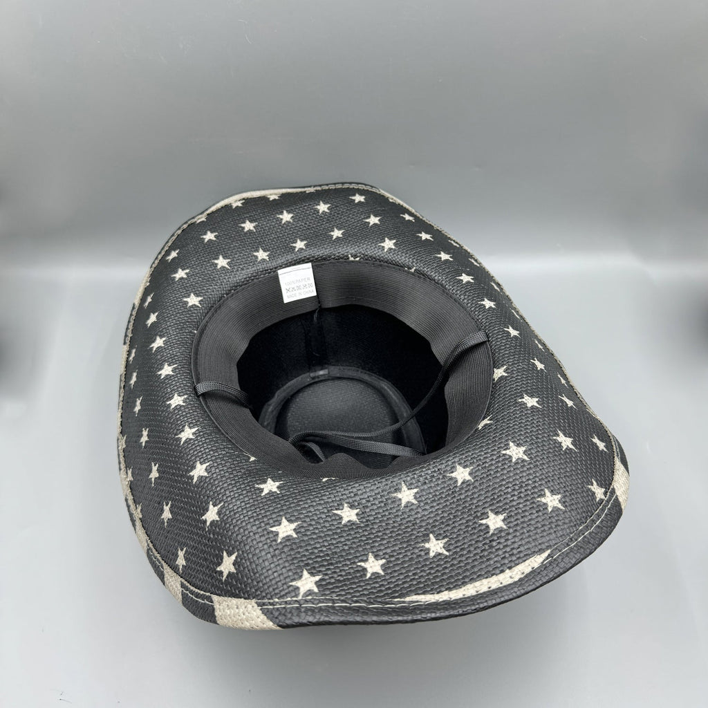 American Flag Cowboy Straw Hat C0817