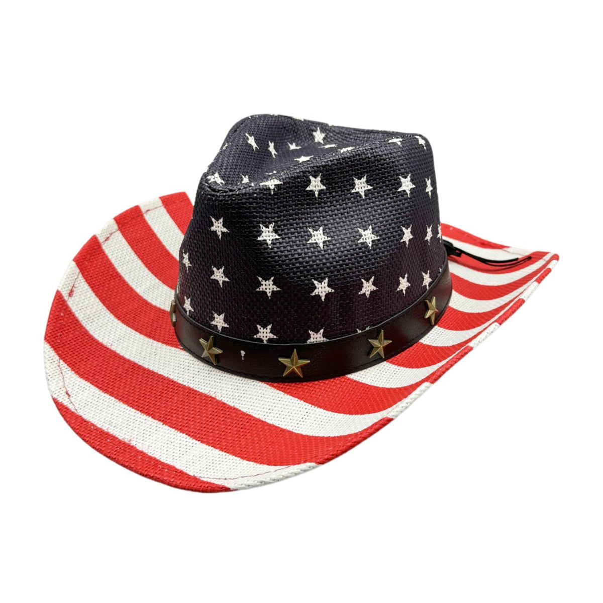 American Flag Cowboy Straw Hat C0817