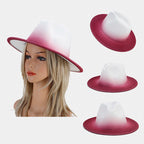 Gradient  Wool Felt Jazz Fedora Hat C0832