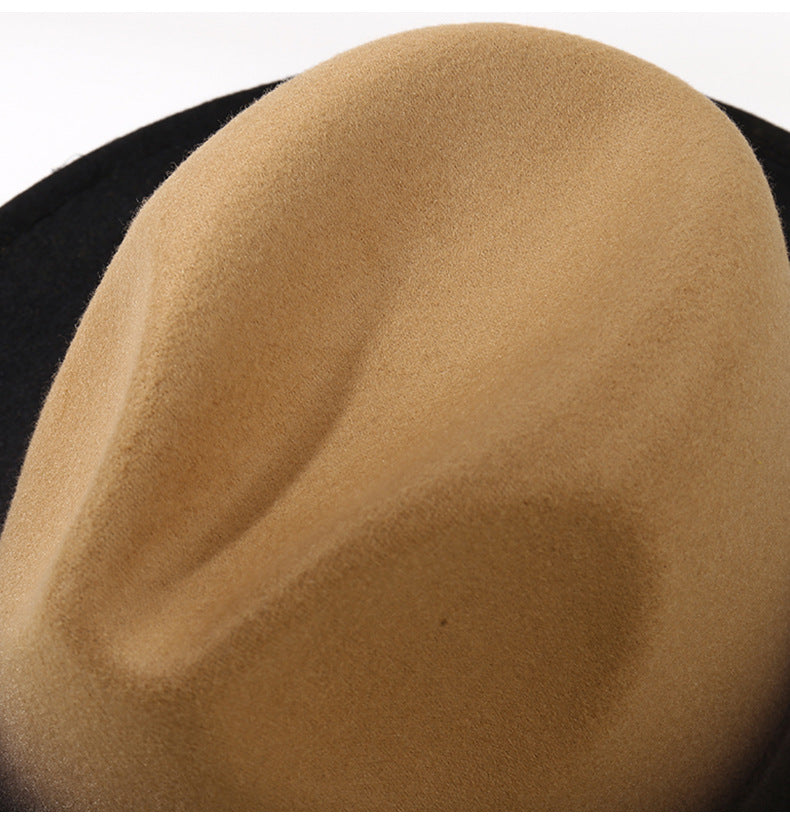 Gradient  Wool Felt Jazz Fedora Hat C0832