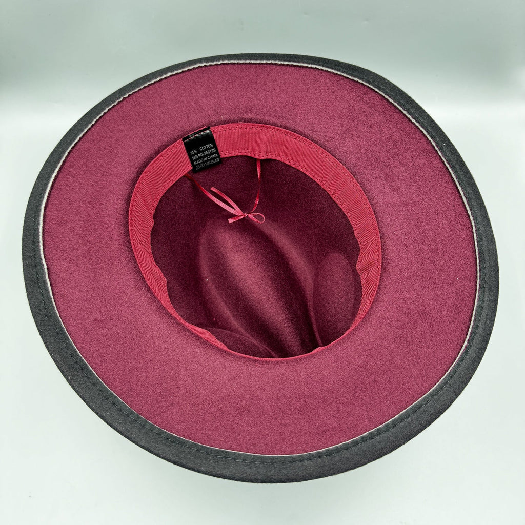 Gradient  Wool Felt Jazz Fedora Hat C0832