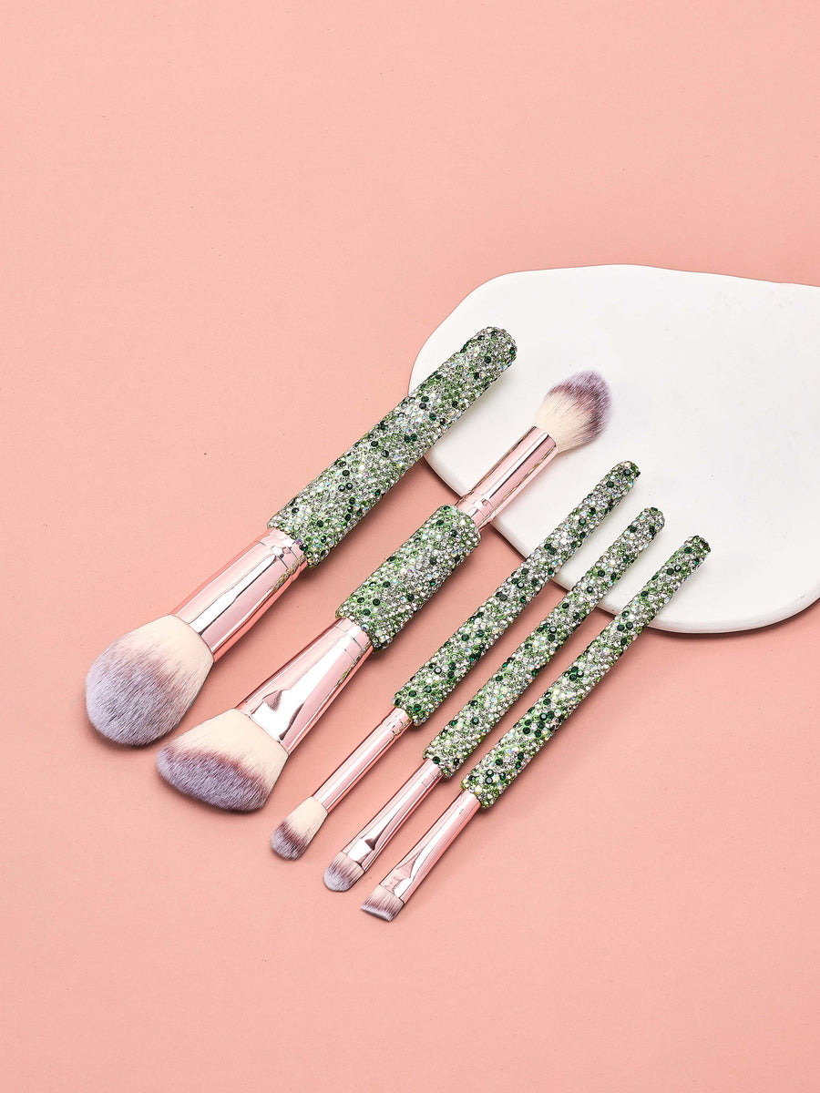 5-Piece Ceramic Rhinestone Makeup Brush Set CR0017
