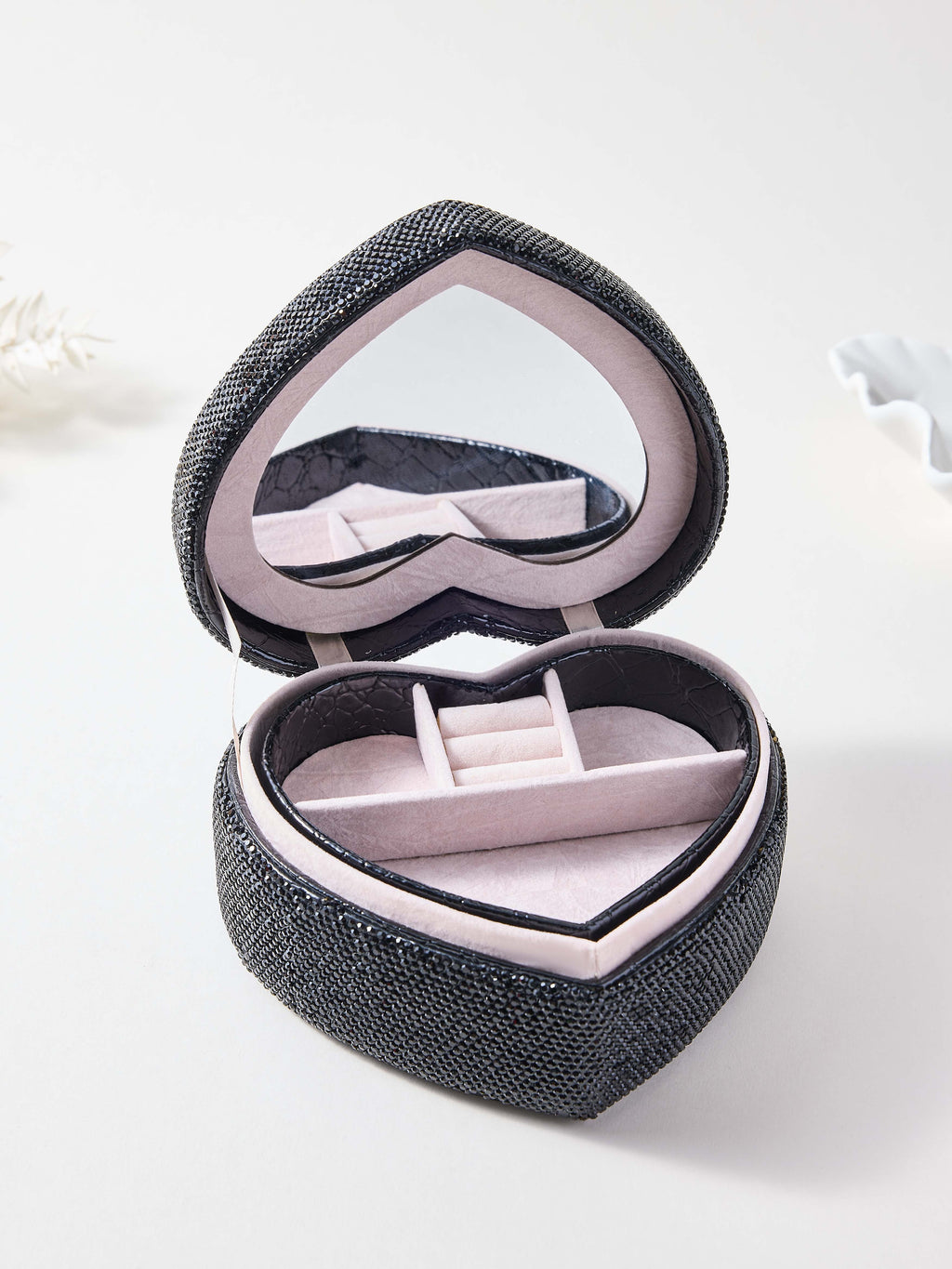 Ceramic Rhinestone Heart Jewelry Box CR0031 - view 5