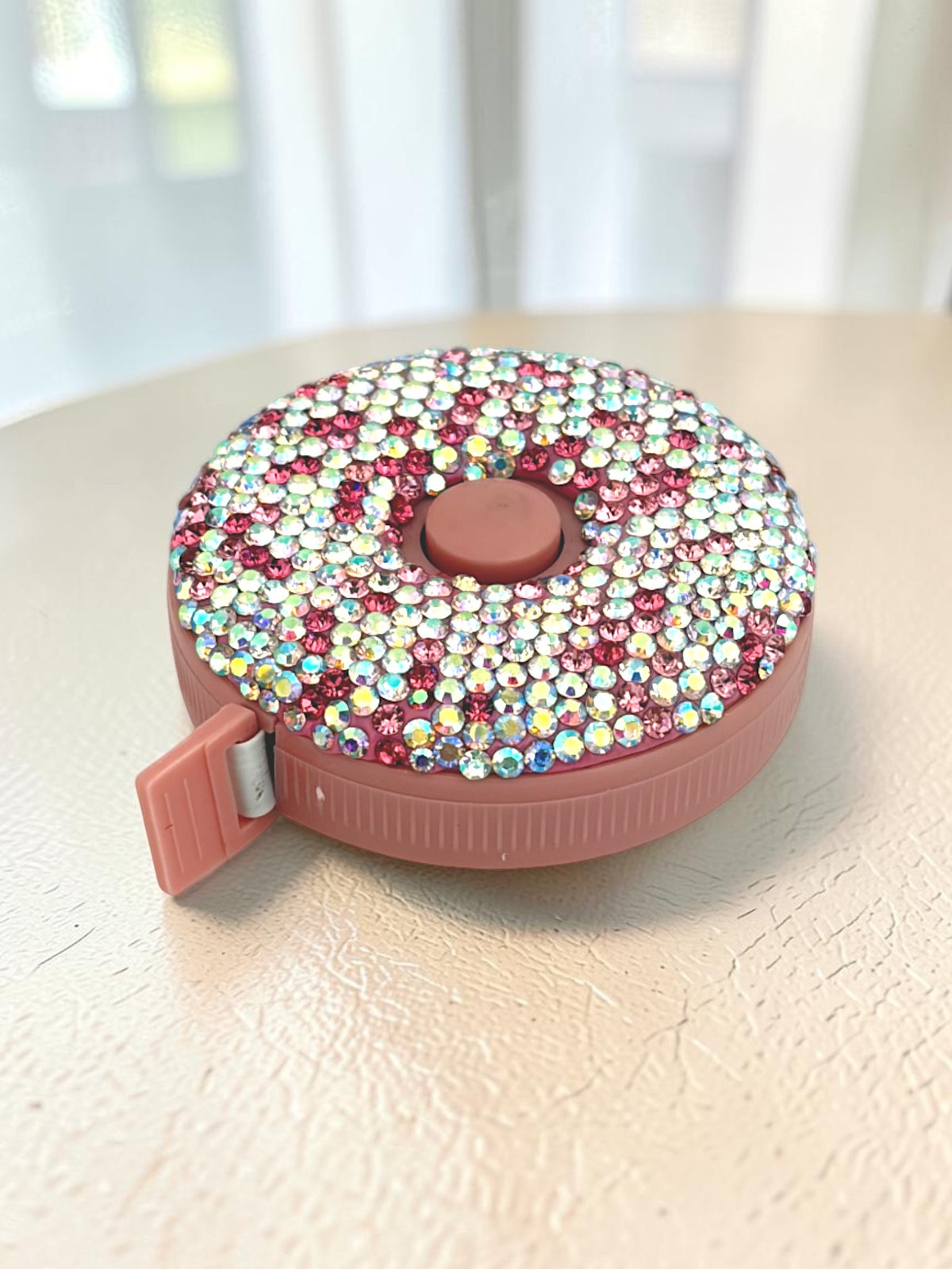 Light Ceramic Rhinestone Tape Measure CR0092