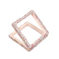 Square Ceramic Rhinestone Jewelry Box CR0130 - view 5