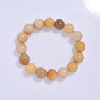 Golden Jade Stone Stretch Bracelet B1993-10MM - view 3
