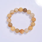 Golden Jade Stone Stretch Bracelet B1993-6MM - view 5