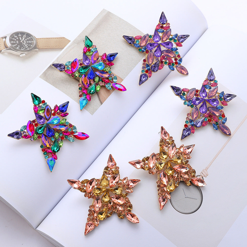 Star Rhinestone Stud Earrings E4531