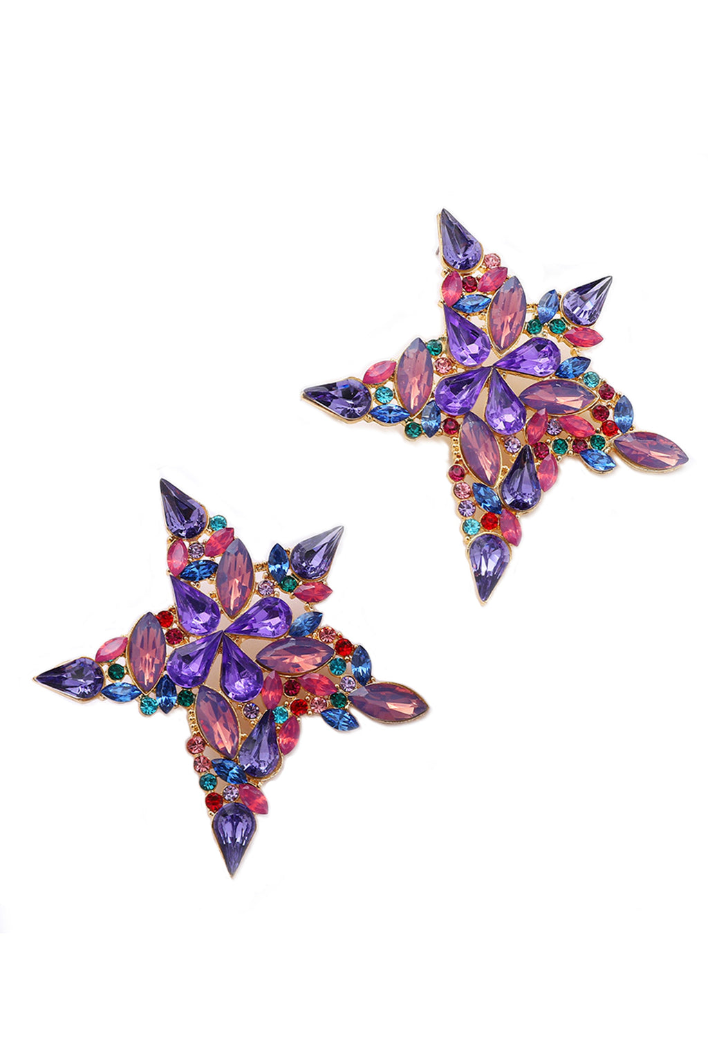 Star Rhinestone Stud Earrings E4531