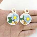 Floral Polymer Clay Earrings E4896