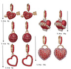 Heart Rhinestone Earrings E5029