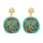 Geometric Elephant Resin Earrings E6686