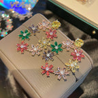 Floral Wreath Cubic Zirconia Earrings E7266